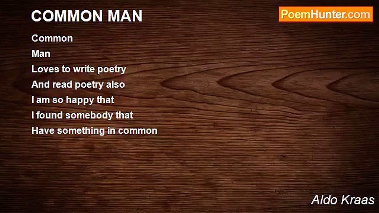 Aldo Kraas - COMMON MAN