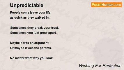 Wishing For Perfection - Unpredictable