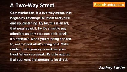 Audrey Heller - A Two-Way Street