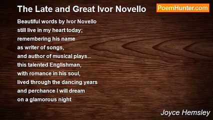 Joyce Hemsley - The Late and Great Ivor Novello