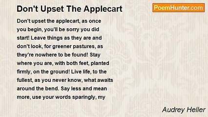 Audrey Heller - Don't Upset The Applecart