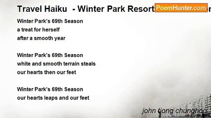 john tiong chunghoo - Travel Haiku  - Winter Park Resort's 69th Season (Colorado)