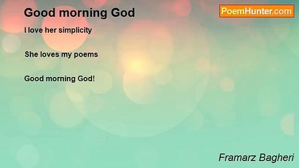 Framarz Bagheri - Good morning God