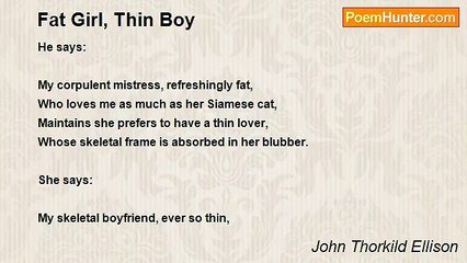 John Thorkild Ellison - Fat Girl, Thin Boy