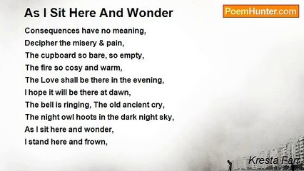 Kresta Farr - As I Sit Here And Wonder