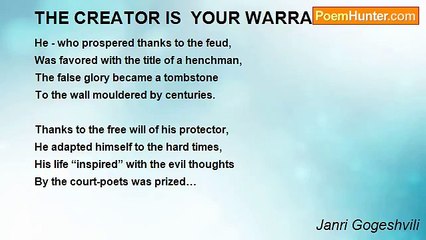 Janri Gogeshvili - THE CREATOR IS  YOUR WARRANTOR…