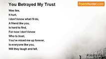 Kresta Farr - You Betrayed My Trust