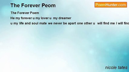 nicole tates - The Forever Peom