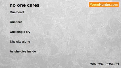 miranda sarlund - no one cares