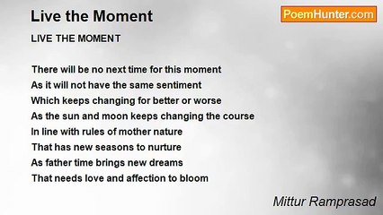 Mittur Ramprasad - Live the Moment