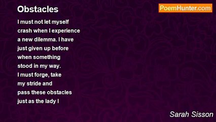 Sarah Sisson - Obstacles