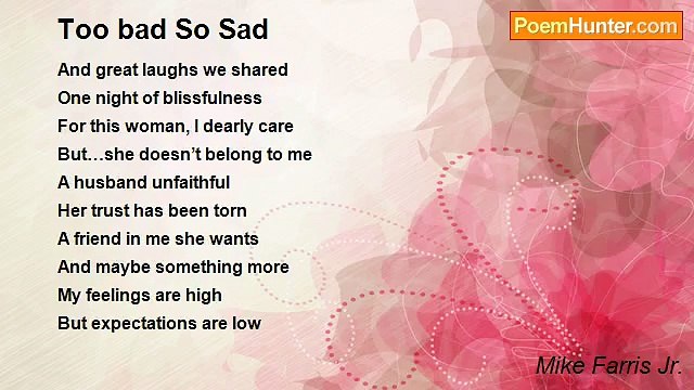 Mike Farris Jr. - Too bad So Sad