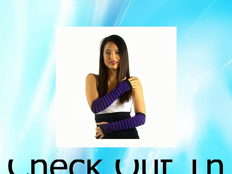 Black and Purple Striped Arm Warmer - CCEnterprises