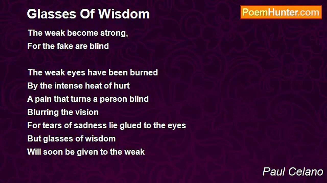Paul Celano - Glasses Of Wisdom