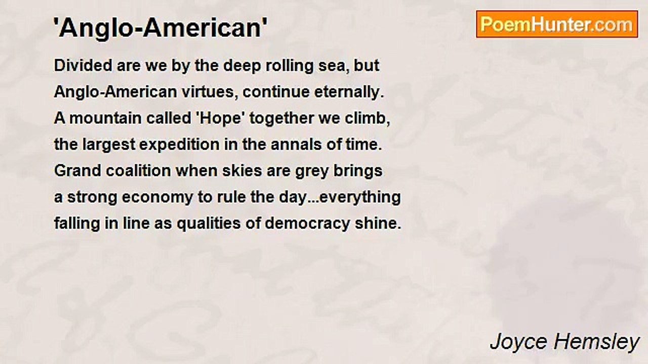 Joyce Hemsley - 'Anglo-American'