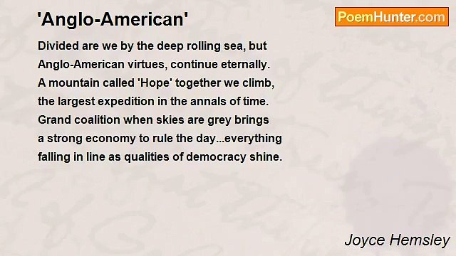 Joyce Hemsley - 'Anglo-American'