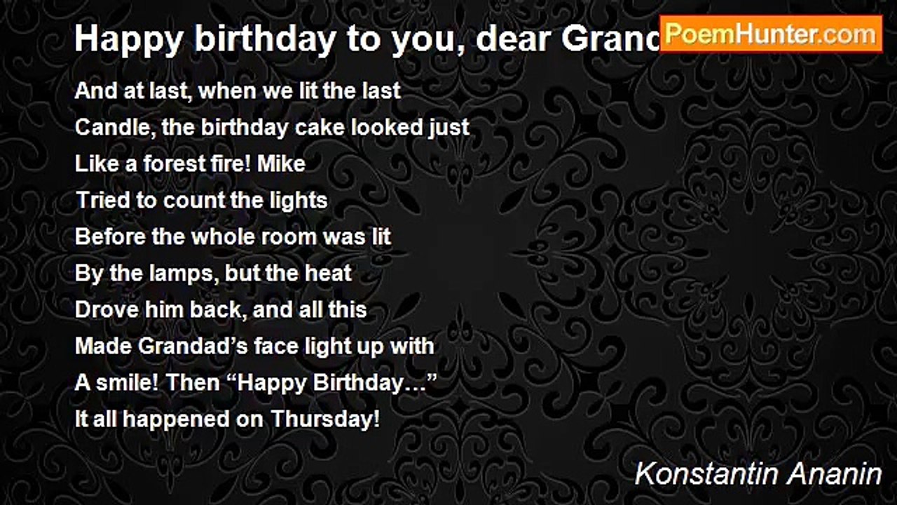Konstantin Ananin - Happy birthday to you, dear Grandad!