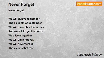 Kayleigh Wilcox - Never Forget
