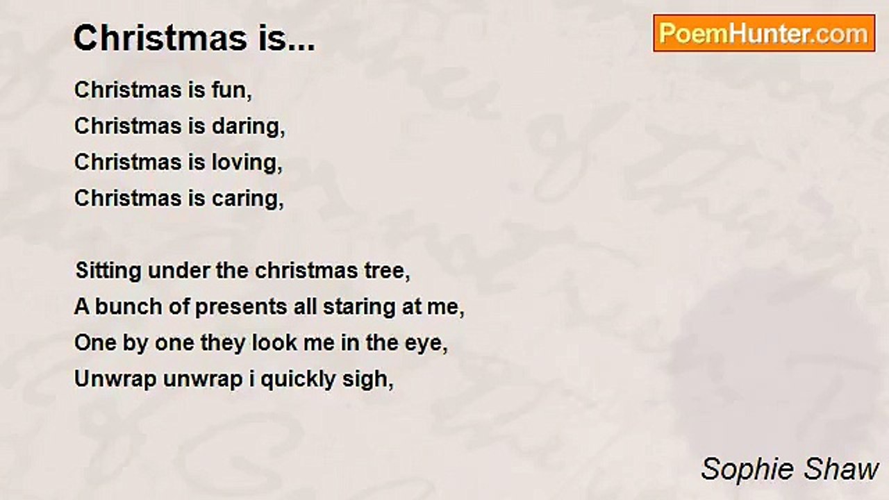 Sophie Shaw - Christmas is...