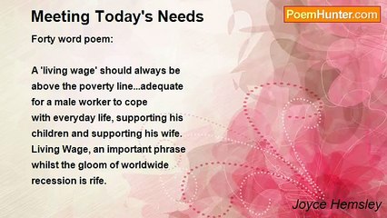 Joyce Hemsley - Meeting Today's Needs