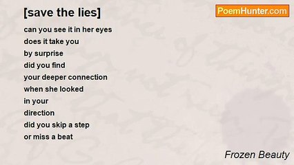 Frozen Beauty - [save the lies]