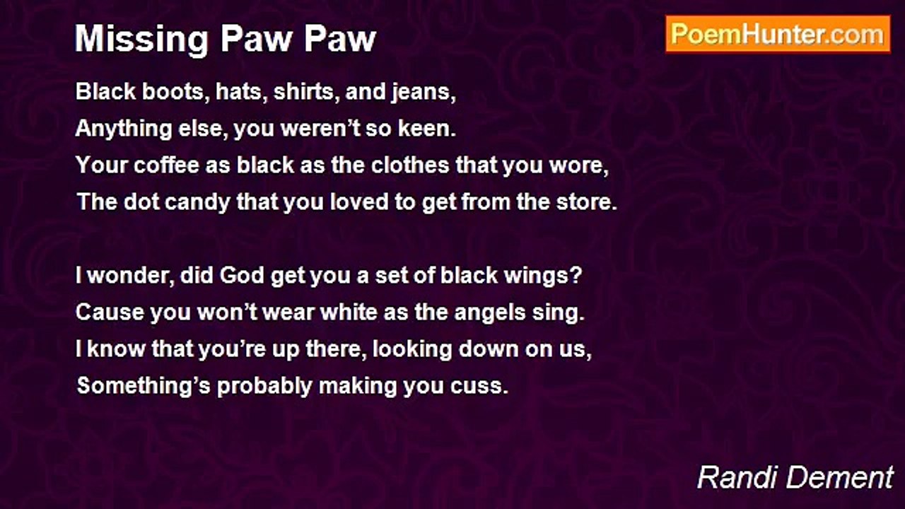 Randi Dement - Missing Paw Paw