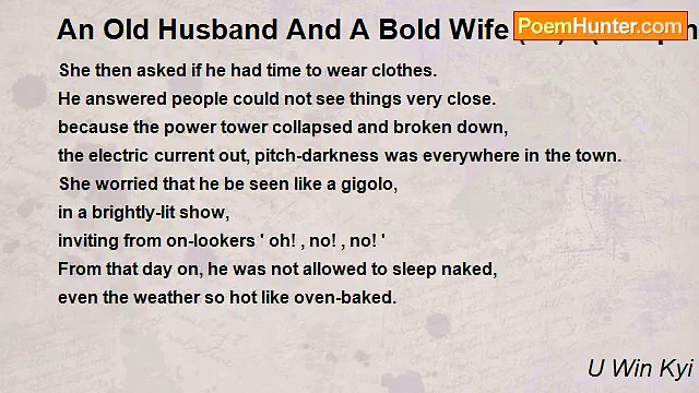 U Win Kyi - An Old Husband And A Bold Wife (15)   (Sleeping Naked)