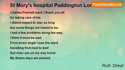 Ruth Street - St Mary's hospital Paddington London