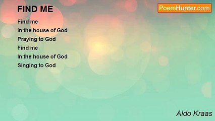 Aldo Kraas - FIND ME