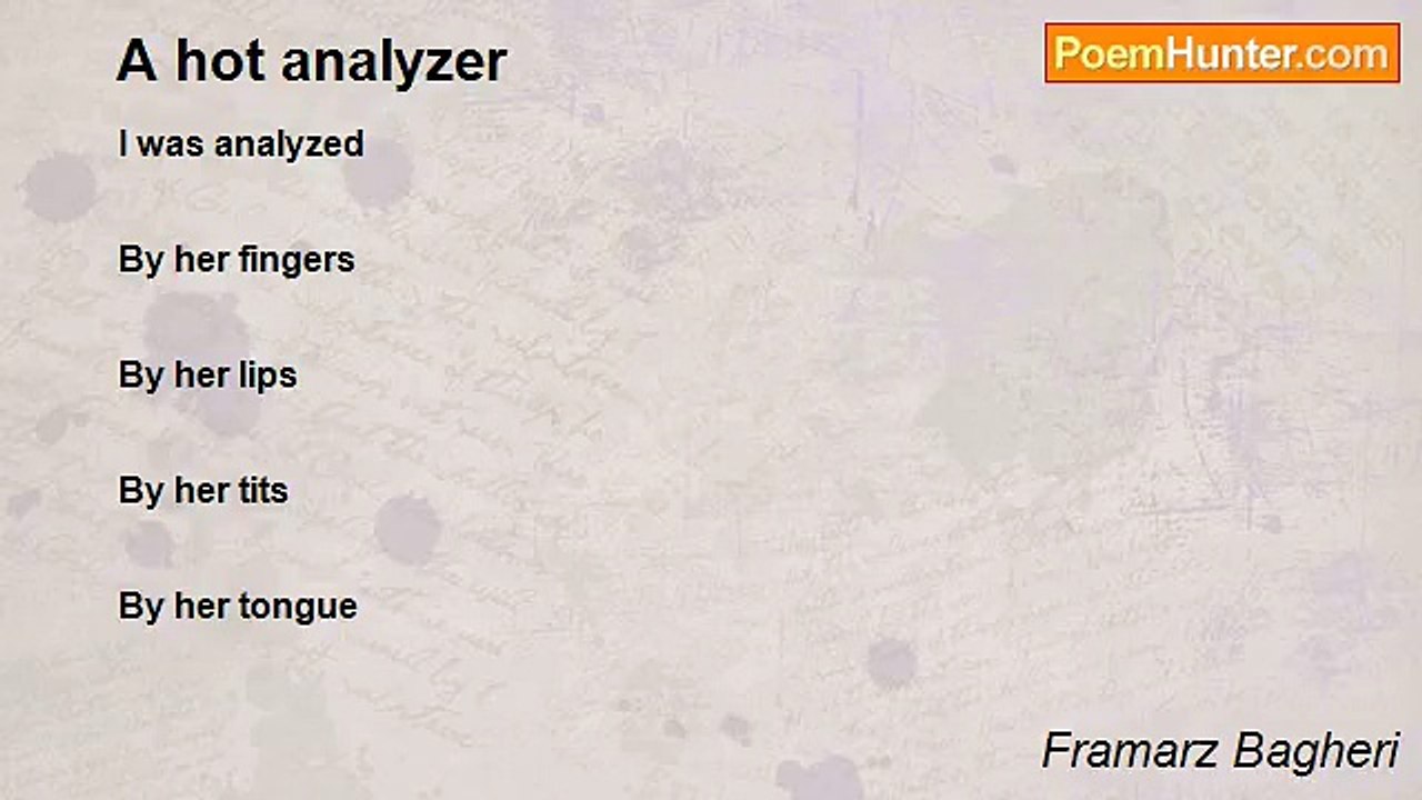 Framarz Bagheri - A hot analyzer