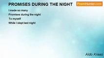 Aldo Kraas - PROMISES DURING THE NIGHT
