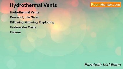 Elizabeth Middleton - Hydrothermal Vents