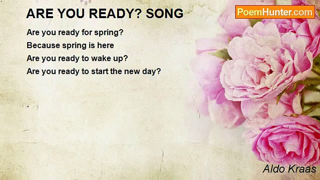 Aldo Kraas - ARE YOU READY? SONG