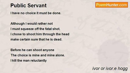 ivor or ivor.e hogg - Public Servant