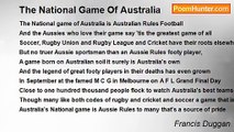 Francis Duggan - The National Game Of Australia