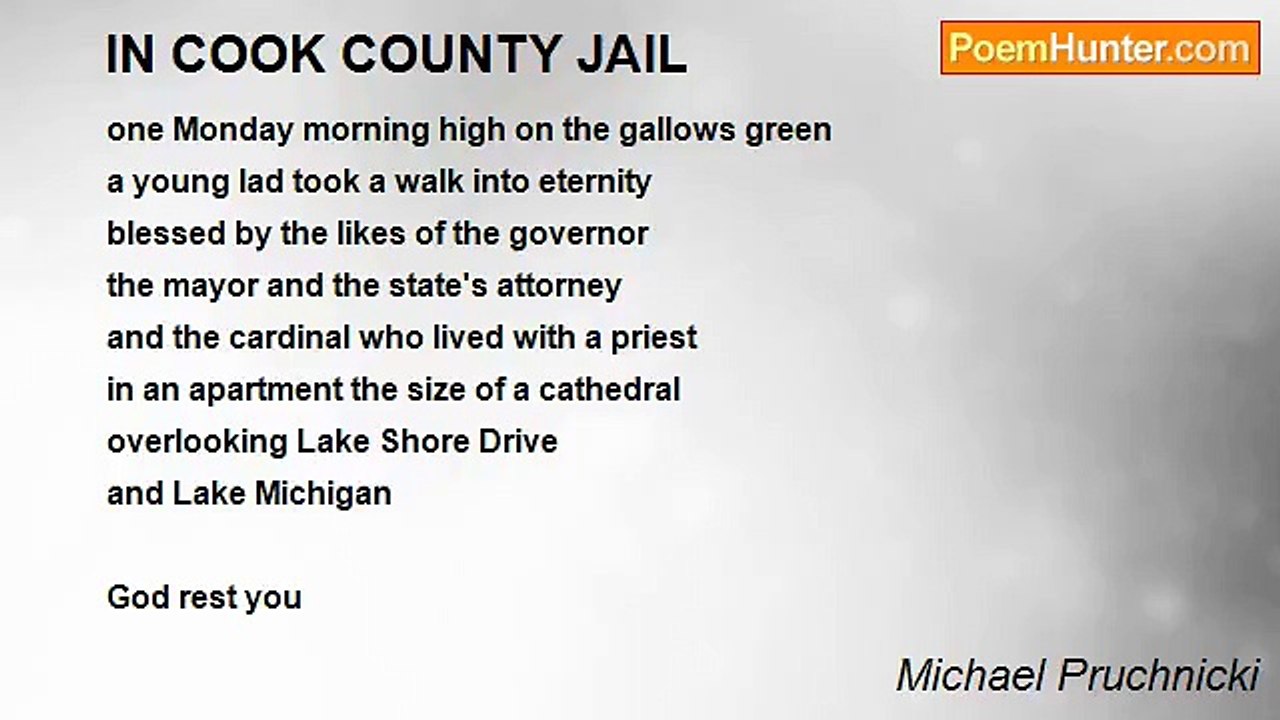Michael Pruchnicki - IN COOK COUNTY JAIL