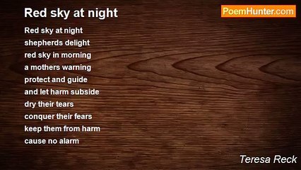 Teresa Reck - Red sky at night