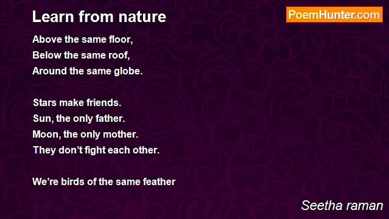 Seetha raman - Learn from nature