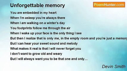 Devin Smith - Unforgettable memory