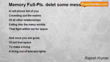 Rajesh Kumar - Memory Full-Pls. delet some messages