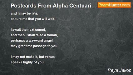 Peya Jakob - Postcards From Alpha Centuari