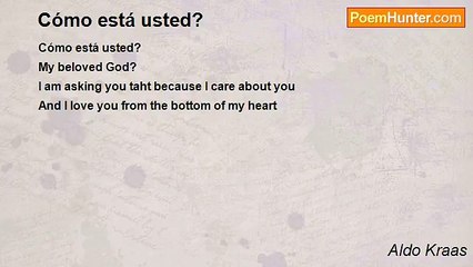 Aldo Kraas - Cómo está usted?