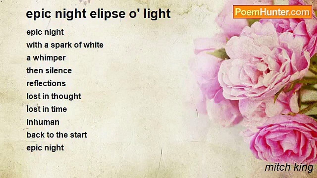 mitch king - epic night elipse o' light
