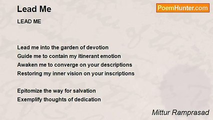 Mittur Ramprasad - Lead Me