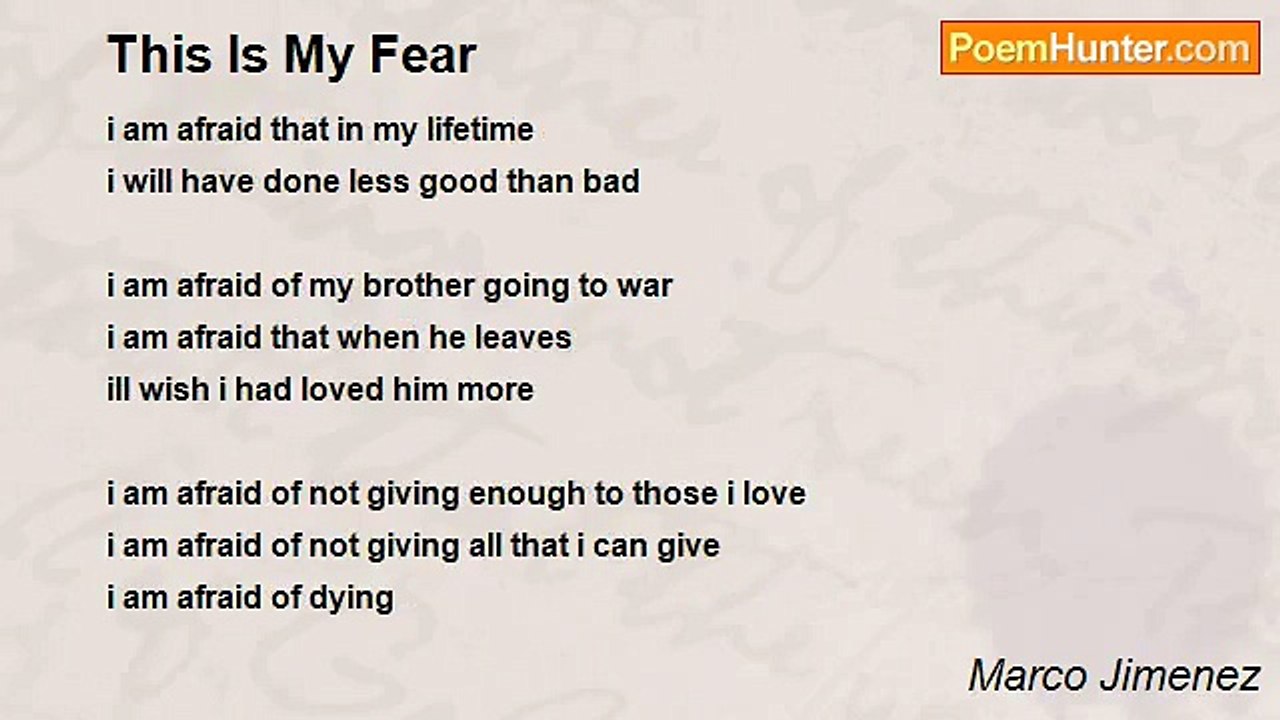 Marco Jimenez - This Is My Fear