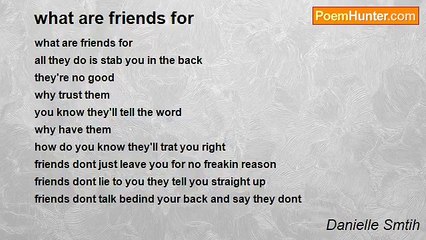 Danielle Smtih - what are friends for