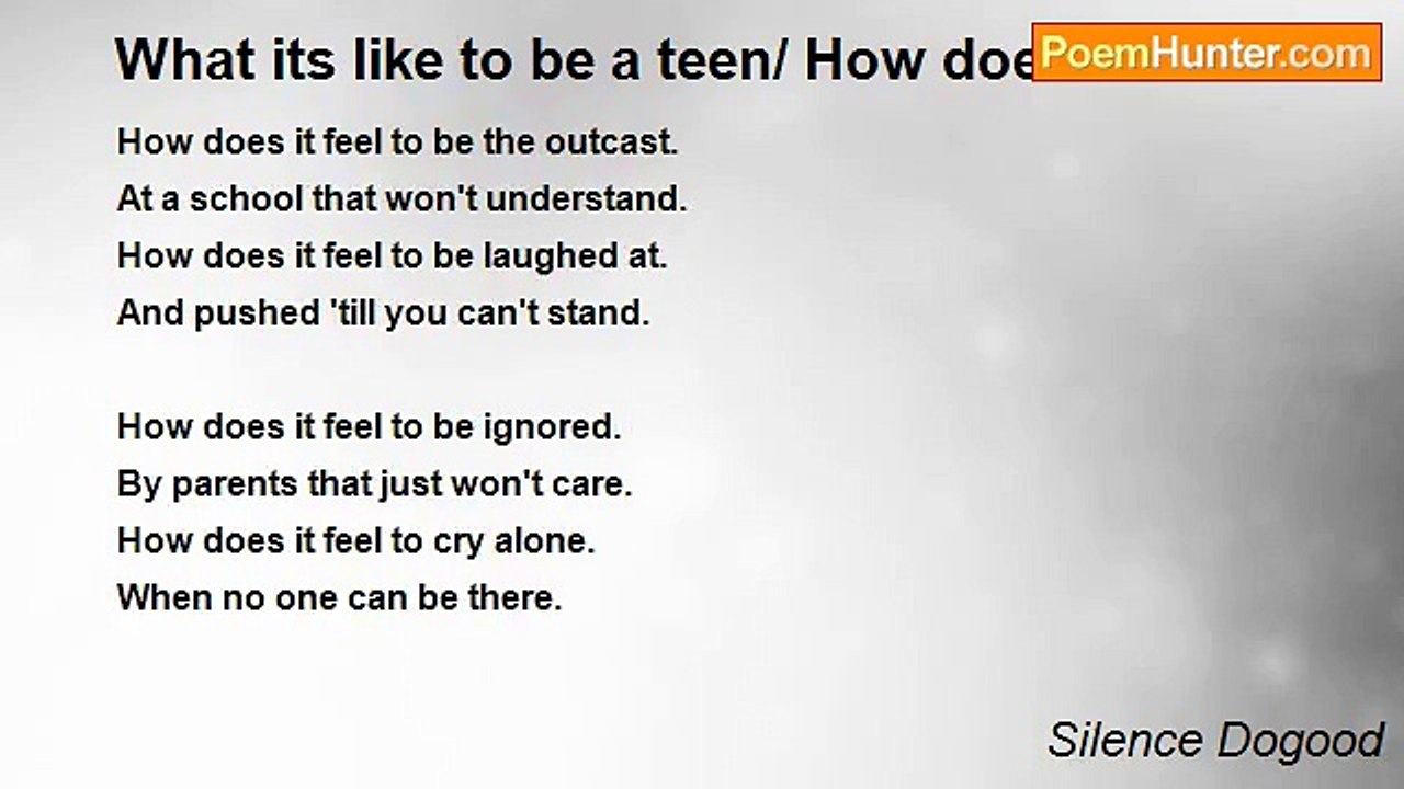 Silence Dogood - What its like to be a teen/ Ho...