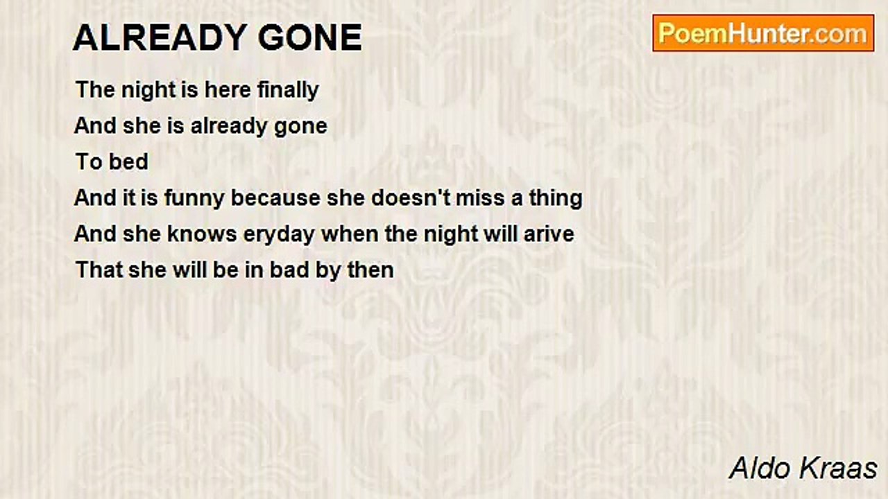 Aldo Kraas - ALREADY GONE