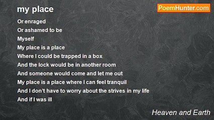 Heaven and Earth - my place