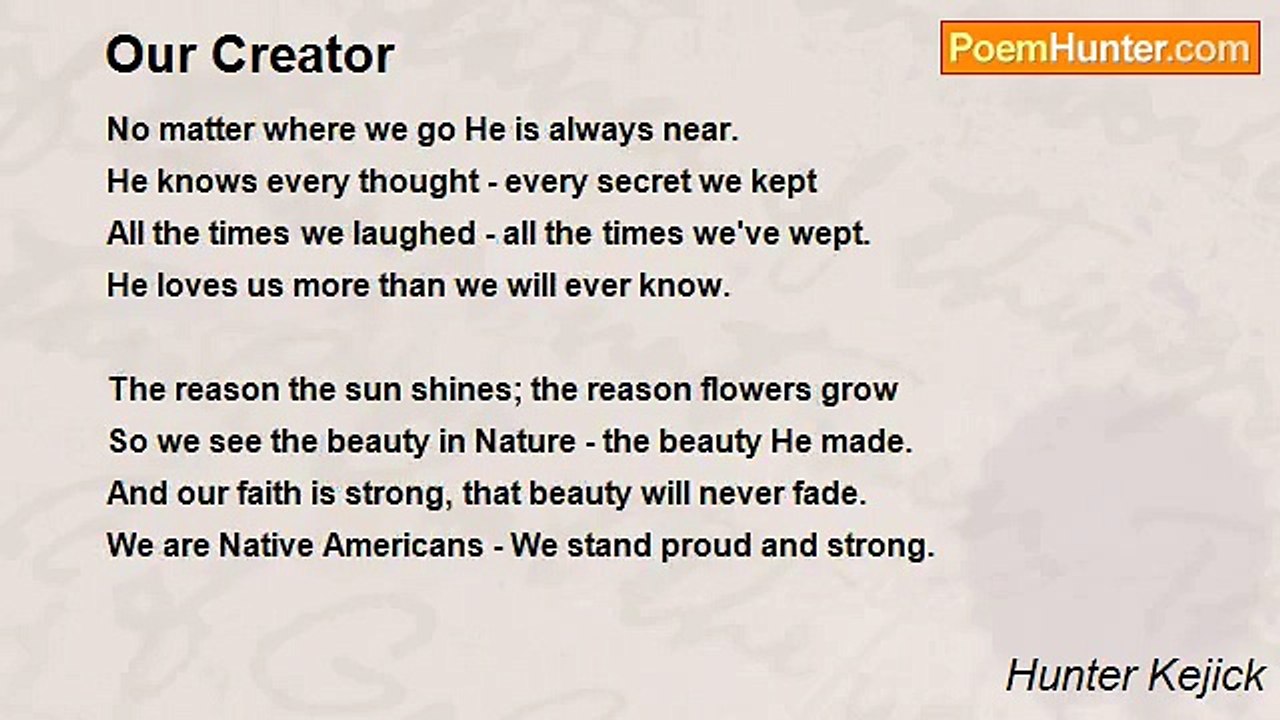 Hunter Kejick - Our Creator